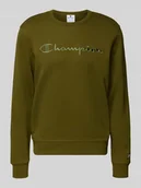 Bluzy męskie - Bluza z wyhaftowanym logo i okrągłym dekoltem - miniaturka - grafika 1