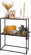 Regały - Loftowy regał z 2 półkami, metal i MDF, 71 x 31 x 85 cm - miniaturka - grafika 1