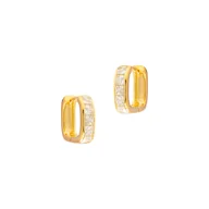 Biżuteria dla dzieci - Srebrne 925 pozłacane kolczyki Szkliste Cyrkonie - miniaturka - grafika 1