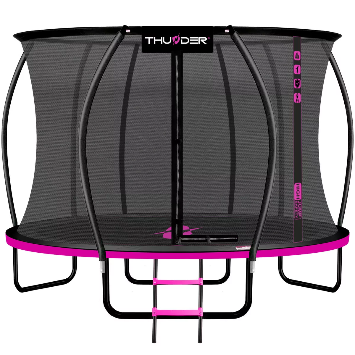 Trampolina ogrodowa dla dzieci THUNDER INSIDE ULTRA 14FT PINK