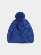 Czapki damskie - Czapka zimowa z pomponem męska 4F 4FWAW24ACAPM461-36S Niebieski L - miniaturka - grafika 1