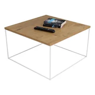 Ławy i stoliki kawowe - Druciany stolik kawowy w stylu skandynawskim dąb lancelot D5-R35 - miniaturka - grafika 1