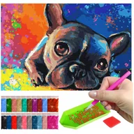 Zabawki kreatywne - Haft Diamentowy ARTULIO, Obraz DIY 5D, Diamond Painting, Mozaika Diamentowa 40X60cm (Pies na malowniczym tle) + Zestaw Akcesoriów - miniaturka - grafika 1