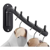 Zawiasy, okucia i inne akcesoria - Wieszak ścienny ze stali nierdzewnej z obrotowym ramieniem, solidny organizer do przechowywania w pralni - miniaturka - grafika 1