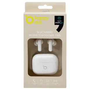 HappyDot TWS biały HDTWS-01 - Słuchawki HappyDot TWS biały HDTWS-01 - Słuchawki - miniaturka - grafika 1