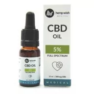 Żele i maści lecznicze - HempWISH HempWish Olej konopny CBD 5% Full Spectrum 10ml - miniaturka - grafika 1