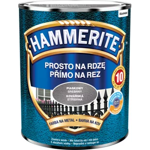 Farba na rdzę Hammerite srebrny piaskowy 0.7L - Farby do metalu - miniaturka - grafika 1
