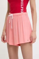 Spodenki damskie - Tommy Hilfiger szorty plażowe kolor różowy UW0UW05332 - miniaturka - grafika 1