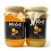 Miód - ZESTAW Miodów Wielokwiatowy i Lipowy - 100% NATURALNE POLSKIE MIODY - miniaturka - grafika 1