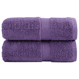 vidaXL Ręczniczki premium SOLUND, 2 szt., fioletowe, 30x50 cm - Ręczniki - miniaturka - grafika 1