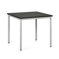Stoły - B2B Partner Stół do jadalni TRIVIA, jasnoszara konstrukcja, 800x800 mm, wenge 555423 - miniaturka - grafika 1