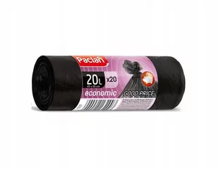 Paclan Worki na śmieci Economic HD czarne 60l 20 szt. NN-HPK-S020-014 - Worki na śmieci - miniaturka - grafika 1