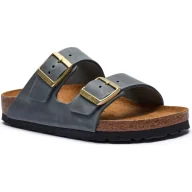 Klapki i japonki damskie - Birkenstock Skórzane klapki Arizona - miniaturka - grafika 1