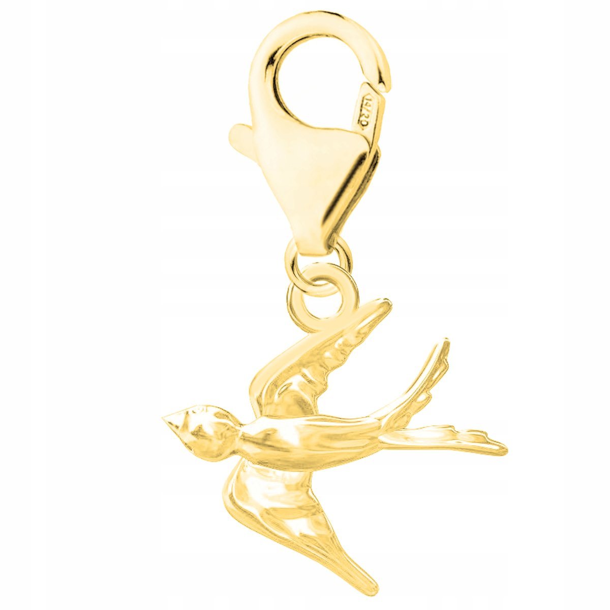 Zawieszka złota wisząca Jaskółka srebro 925