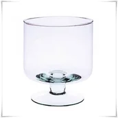 Dekoracje domu - Szklany kielich na nóżce WWN H-17 cm D-15 cm / szkło ekologiczne - miniaturka - grafika 1