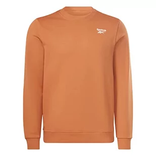 Reebok Męska bluza z logo po lewej piersi, kolor pomarańczowy S23-r, S, Burnt Orange S23-r, S - Bluzy męskie - miniaturka - grafika 1