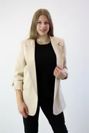 Marynarki i żakiety damskie - Marynarka Ada Beżowa 42 - miniaturka - grafika 1