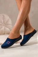 Kapcie damskie - Granatowe kapcie damskie Inblu obuwie domowe z haftem XF99997W - miniaturka - grafika 1