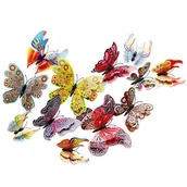 Naklejki na ścianę - Naklejka Na Ścianę 3D Motyle Motylki Dekoracja - miniaturka - grafika 1