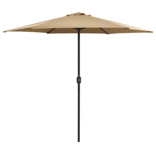 Parasol ogrodowy na aluminiowym słupku, 270x246 cm, taupe - Parasole ogrodowe - miniaturka - grafika 1