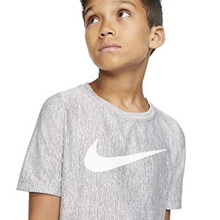 Nike uniseks dziecięcy Core Performance Heather top z krótkim rękawem Gunsmoke/White S - Koszulki i topy damskie - miniaturka - grafika 1