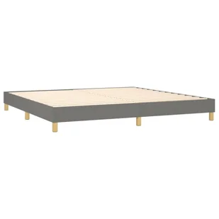 Lumarko Łóżko kontynentalne z materacem, ciemnoszara tkanina 200x200 cm - Łóżka - miniaturka - grafika 5