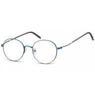 Okulary korekcyjne, oprawki, szkła - Lenonki okrągłe Okulary oprawki optyczne 927J niebieskie - miniaturka - grafika 1
