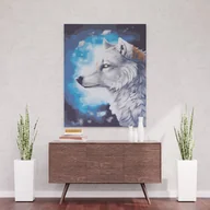 Malowanie po numerach - Malowanie po numerach - Biały wilk 50x40 cm - miniaturka - grafika 1