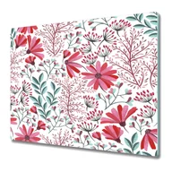 Deski do krojenia - Ozdobna Deska Kuchenna ze Szkła Hartowanego 60x52 cm - Kwiecisty wzór - miniaturka - grafika 1