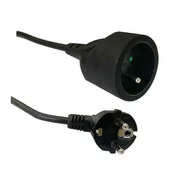 Przedłużacze i rozgałęźniki - Przedłużacz 1-gniazdowy z uziemieniem PS03B 3 m czarny DPM - miniaturka - grafika 1