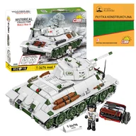 Klocki - KLOCKI COBI 2595 czołg T34-76 HC WW2 852 El. + PŁYTKA - miniaturka - grafika 1