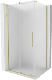 Mexen Velar kabina prysznicowa rozsuwana 100x80 cm, szron, złota szczotkowana - 871-100-080-31-55 - Kabiny prysznicowe - miniaturka - grafika 1