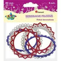 Koronka filc 8cm A6 x104 363609 - Dekoracje domu - miniaturka - grafika 1
