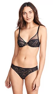 Maison Lejaby Damski biustonosz z fiszbinami bez wyściółki, Czarny (czarny 04), 75E - Biustonosze - miniaturka - grafika 1