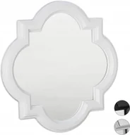 Lustra - Lustro Relaxdays ścienne rama tworzywo sztuczne 39,5 x 39,5 mm białe - miniaturka - grafika 1