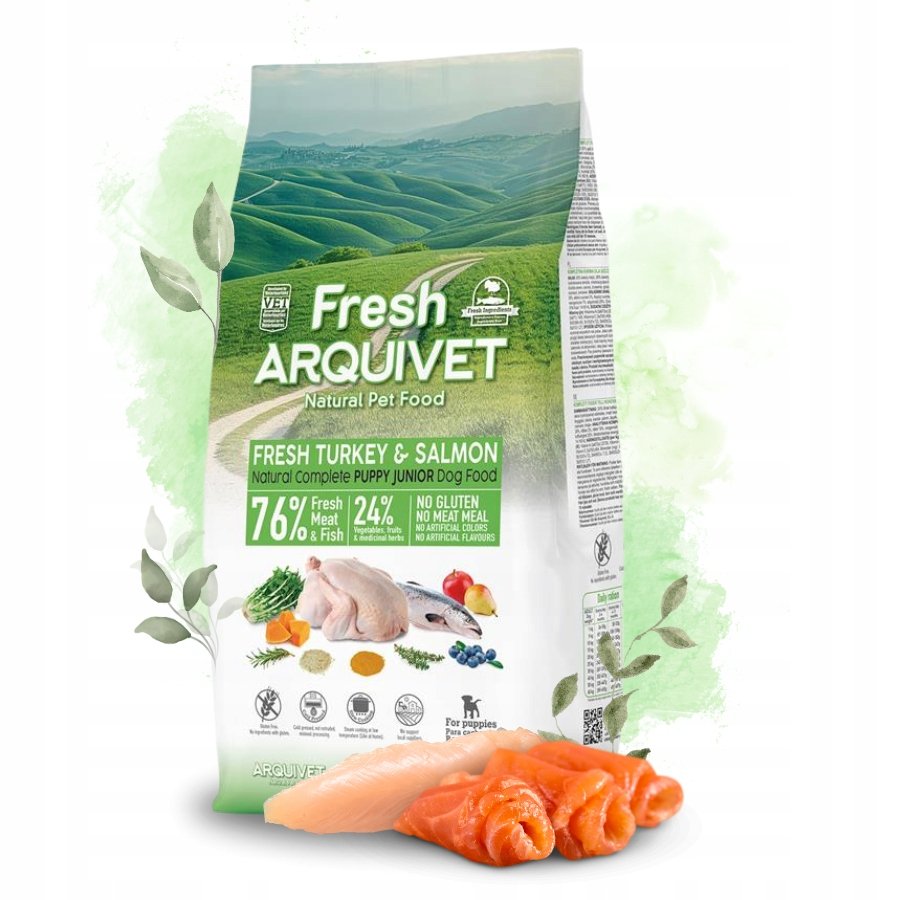 ARQUIVET Fresh Puppy Junior Półwilgotna karma dla szczeniąt Indyk i łosoś 10 kg -