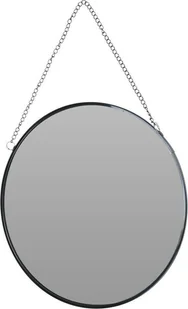 Małe lustro okrągłe lustro ścienneReplika acyjne szkło metalowe lustroReplika acyjne antracyt Ø 20 cm - Lustra - miniaturka - grafika 1