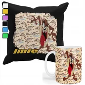 Gadżety dla niej i dla niego - ZESTAW KUBEK + POSZEWKA Z NADRUKIEM-DLA FANA TAZ DIABEŁ TASMAŃSKI+IMIĘ - miniaturka - grafika 1