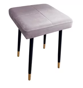 Taboret MAX MG55 szary róż podstawa czarna/złota - Taborety i hokery - miniaturka - grafika 2