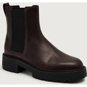 Botki damskie - Calvin Klein Skórzane sztyblety - miniaturka - grafika 1