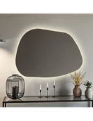 Lustra - Lustro o organicznym kształcie z podświetleniem - BAZALT LED, Dostępne wymiary: 80x111 - miniaturka - grafika 1