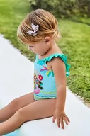 Stroje kąpielowe dla dziewczynek - Mayoral jednoczęściowy strój kąpielowy niemowlęcy kolor zielony - miniaturka - grafika 1