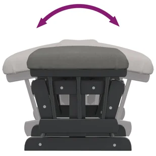 Fotel pływający z podnóżkiem, ciemnoszary, obity tkaniną Lumarko - Fotele - miniaturka - grafika 11