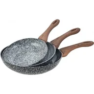 Patelnie - Kinghoff 3 PATELNIE GRANITOWE GRANIT WOOD KH-1030 KH-1030 - miniaturka - grafika 1