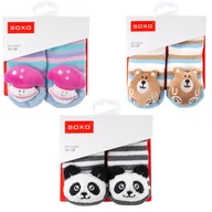 Skarpetki dla dzieci - Set 3x Skarpetki niemowlęce kolorowe SOXO z grzechotką - miniaturka - grafika 1