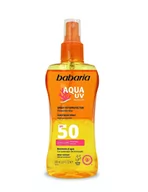 Balsamy i kremy do opalania - Babaria, Aqua Uv, Spray do opalania SPF50 - miniaturka - grafika 1