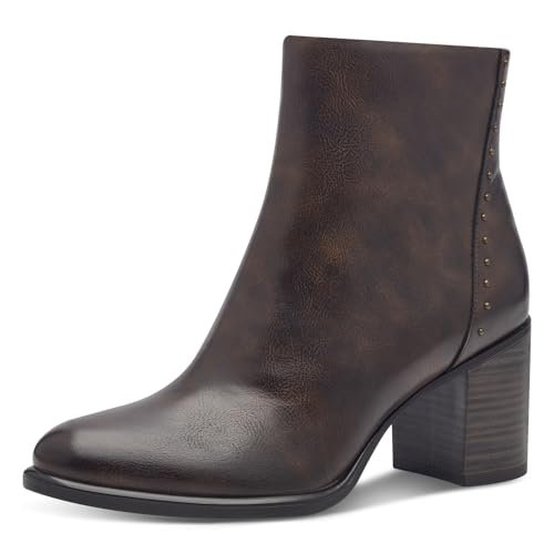 Marco Tozzi Damskie botki Zip+Slip 2-25391-43 modne kozaki, Cafe Antic, 42 EU, Cafe Antic, 42 EU