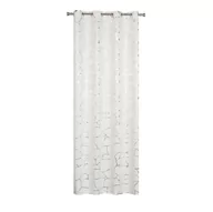 Zasłony - Zasłona Wuste biało-srebrna 135 x 260 cm na przelotkach - miniaturka - grafika 1