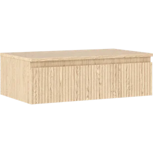 Mexen Rivel szafka łazienkowa podumywalkowa 80 cm z blatem, 1 szuflada, ryflowana , dąb - 91A20-08023-1-BFC81 - Szafki łazienkowe - miniaturka - grafika 1