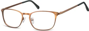 Sunoptic Oprawki okularowe kocie oczy damskie stalowe 991G brązowe - Okulary korekcyjne, oprawki, szkła - miniaturka - grafika 1